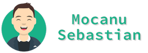 Sebastian Mocanu Logo with animated character